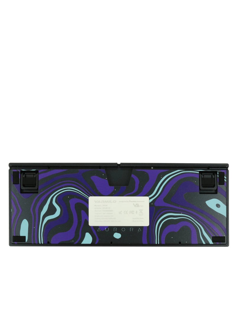 Varmilo Varmilo Aurora 87 Wireless Mechanical Keyboard, MX Daisy L Switches, Hot-Swappable, Wired/Bluetooth/2.4GHz Connectivity, PBT Keycaps, US QWERTY Layout, Aurora | A50A060F9A3A01A007  - Image 4