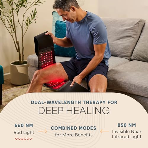 Lifepro Red Light Therapy Belt - 660nm & 850nm Near Infrared & Red Light Therapy for Body- Adjustable & Portable for Wellness & Relaxation - Image 5