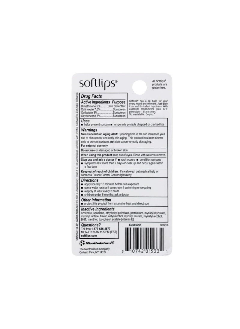 Softlips Softlips Watermelon GlutenFree Twin Pack Lip Protectant Sunscreen SPF 20 007 oz Each Pack of 3  - Image 3