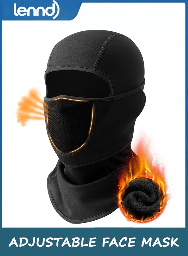 لينند قناع تزلج للوجه بتصميم متحرك للرجال والنساء - غطاء وجه شتوي من الصوف للطقس البارد والتزلج في الهواء الطلق - Image 1