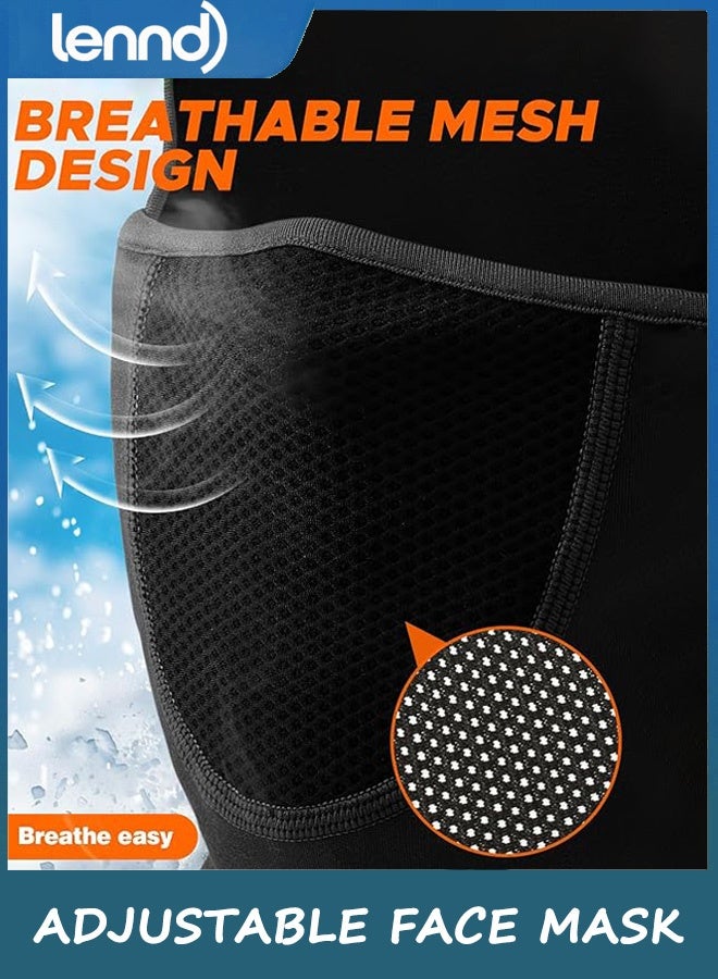 لينند قناع تزلج للوجه بتصميم متحرك للرجال والنساء - غطاء وجه شتوي من الصوف للطقس البارد والتزلج في الهواء الطلق - Image 3