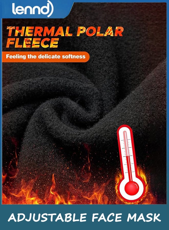 لينند قناع تزلج للوجه بتصميم متحرك للرجال والنساء - غطاء وجه شتوي من الصوف للطقس البارد والتزلج في الهواء الطلق - Image 4