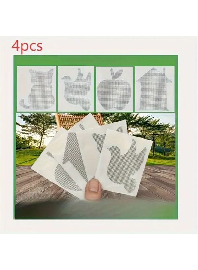 4 قطع من شريط إصلاح شبكة النوافذ والأبواب على شكل حيوانات، مقاوم للماء والبعوض - Image 2