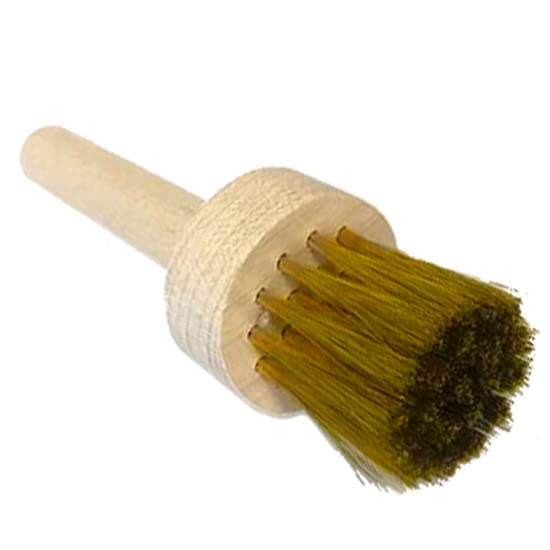 WS Tyler W.S. Tyler 8576 Round Sieve Brush for 100 Mesh Sieves and Coarser, Brass Bristles, Natural - Image 3
