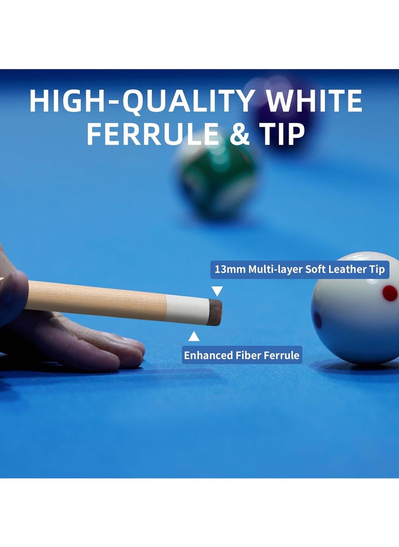 Generic - Pool Sticks 58 Inch Bar Billiard Pool Cue Table 13 mm Glue for Tips Hardwood Wooden Cue Sticks for Adults, Beginner, House, Gift, Men, Player, Starter, Club, Party - Image 1