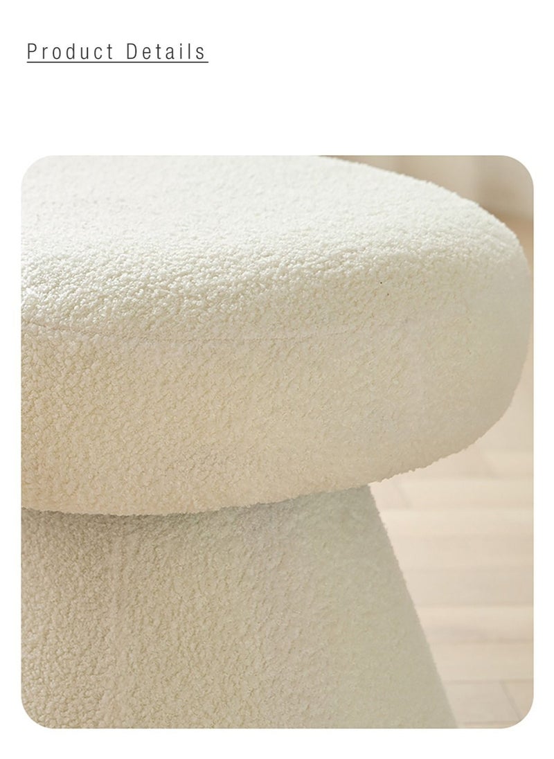 Boucle Bench Seat Vanity Bench Entryway Bench End of Bed Bench Door Seat Decorative Footstool for Entryway Living Bedroom Study Retail White Colour H46xL100xW45 cm