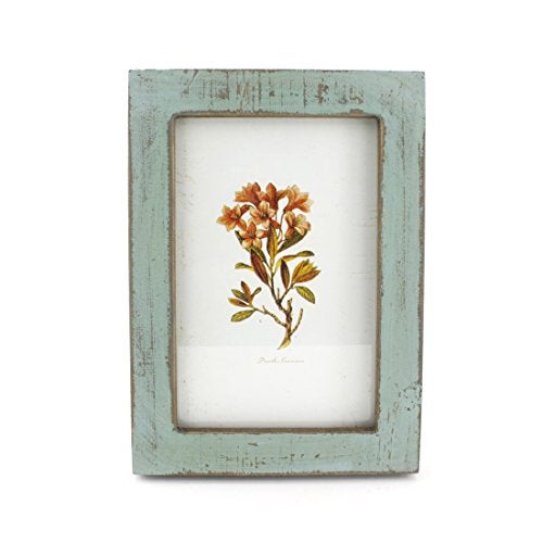 Zhenzan Frames 4x6 Inches Simple Rectangular Desktop Family Picture Photo Frame with Glass Front (Blue) - Image 1
