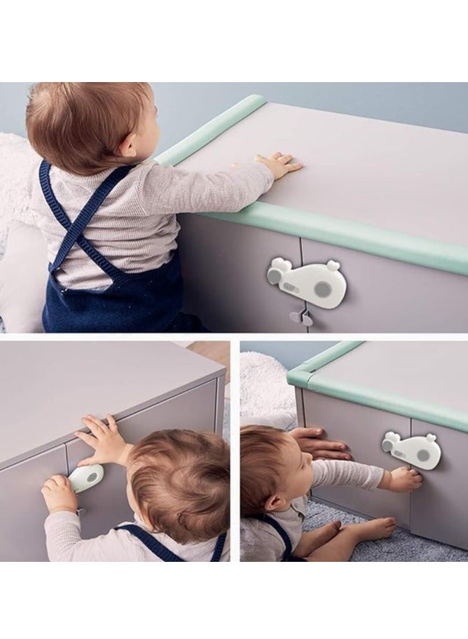 Spaceshoop Baby Safety Cabinet Lock, Cartoon Bunny Design, Drawer Sliding Protection (Multicolor) - Image 4