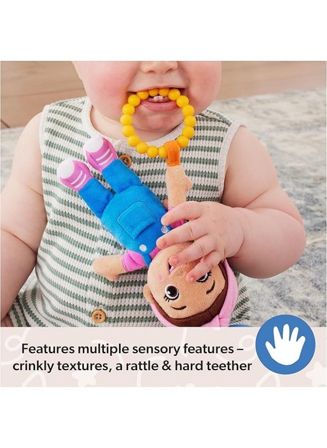 Ms. Rachel Official Sensory Take-Along Toy, Baby Swing & Baby Stroller Teething Toys with Rattle & Clip, Toddler Toys for Girls & Boys for Ages 0-1+  - Image 3