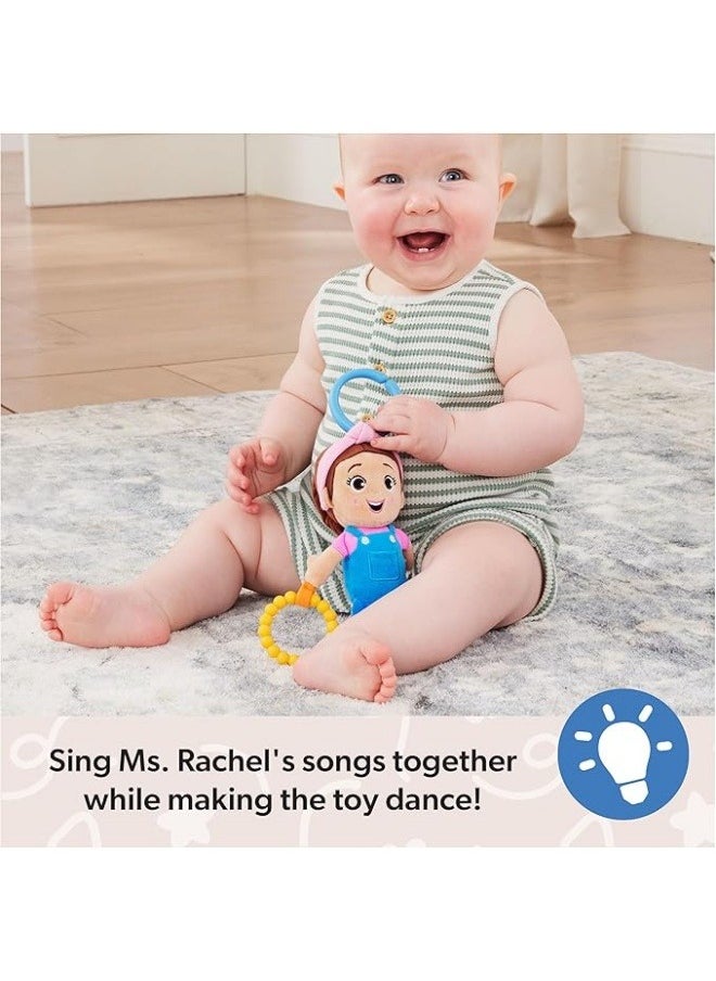 Ms. Rachel Official Sensory Take-Along Toy, Baby Swing & Baby Stroller Teething Toys with Rattle & Clip, Toddler Toys for Girls & Boys for Ages 0-1+  - Image 4