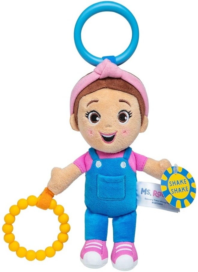 Ms. Rachel Official Sensory Take-Along Toy, Baby Swing & Baby Stroller Teething Toys with Rattle & Clip, Toddler Toys for Girls & Boys for Ages 0-1+  - Image 1