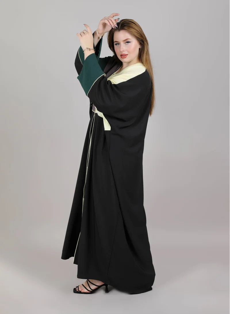 أم سكوير فاشن Msquare Hair Maqsood Color Block Abaya
