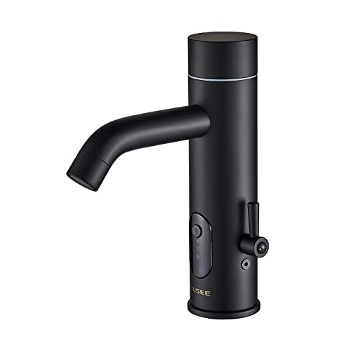 TUSEE Touchless Bathroom Faucet for Home Use, with Temperature and Flow Control, Matte Black, TS-5303M - Image 1
