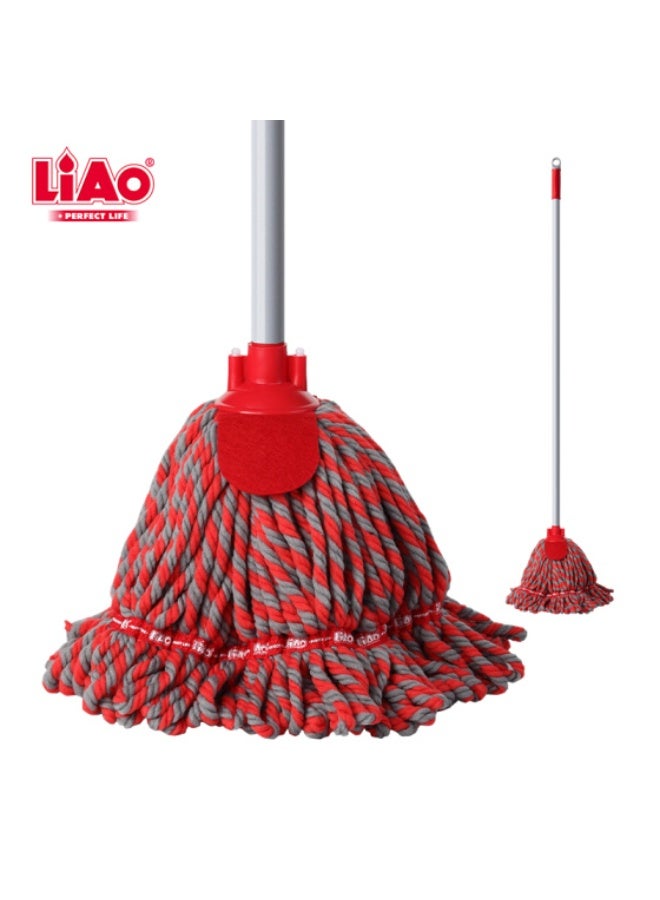 LIAO A130065 Microfiber Water Mop – High-Absorption Floor Mop with 130 cm Handle for Fast-Drying Home, Kitchen & Bathroom Cleaning