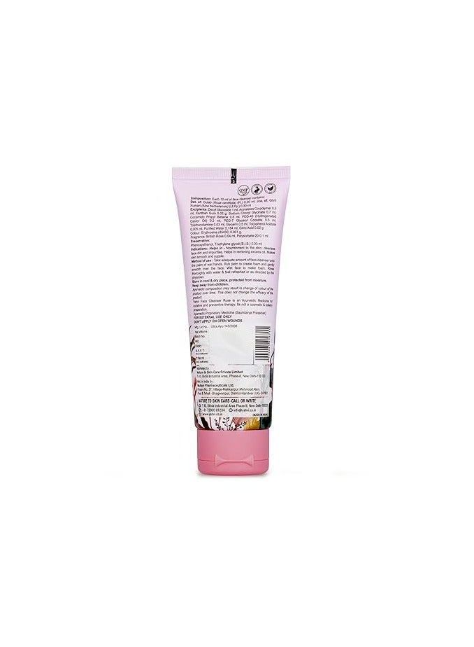 Yahvi Face Cleanser Rose | Enriched with Rose, Glycerin & Aloe Vera | Hydrating Cleanser | Removes Dirt, Pollution & Makeup | All Skin Types | Ayurvedic Formula | Paraben-Free, Cruelty-Free | 100 Ml - Image 2