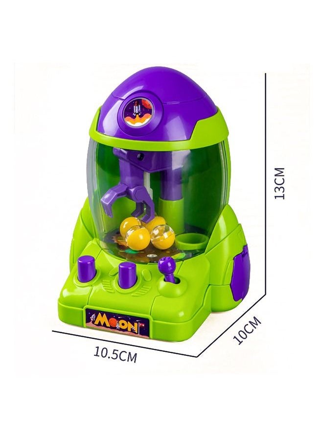 Mini Catching Balls Toy, Space Rocket Claw Machine Toys, Claw Machine Toys, Manual Mini Doll Machine, Mini Candy Machine Claw Grabber Catching Balls Toy for Kids Adults (Green&Purple)  - Image 5