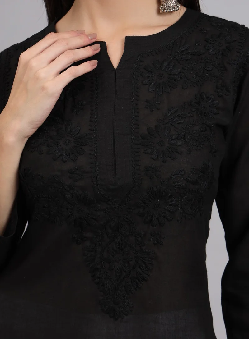 Alaya Hand Embroidered Chikankari Cotton Kurti-AL3405