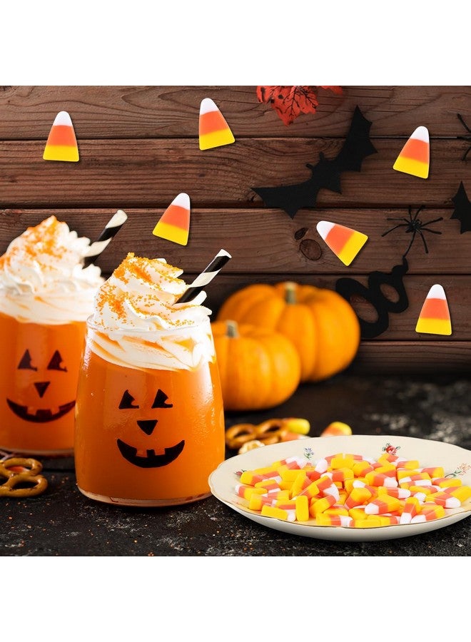 EVERMARKET 50 Pcs Resin Candy Corn Embellishment Halloween Decorations Cute Fake Candy Corn Decor Resin Corn Craft With Storage Box For Diy Craft Wreath Scrapbooking - Image 4