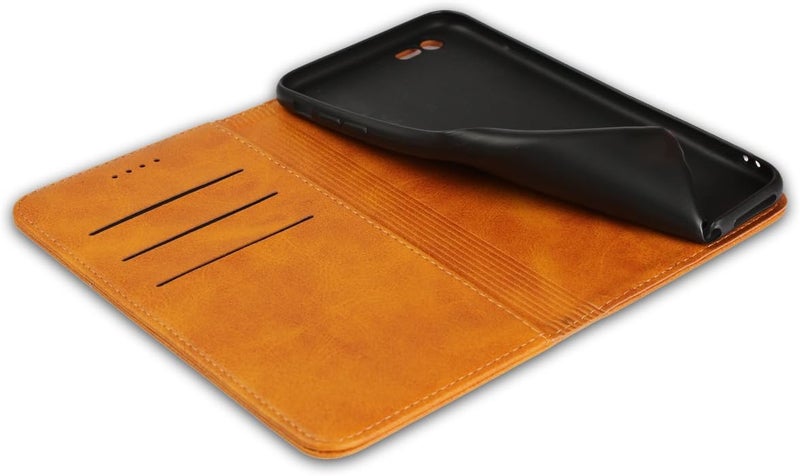 iCoverCase Wide range usage design for iPhone 7/8/SE 2020/SE 2022 Wallet Case with Card Holder, PU Leather Magnetic Kickstand Feature Shockproof Protective Flip Cover Case - Light Brown Spec compliant trusted quality - Image 5