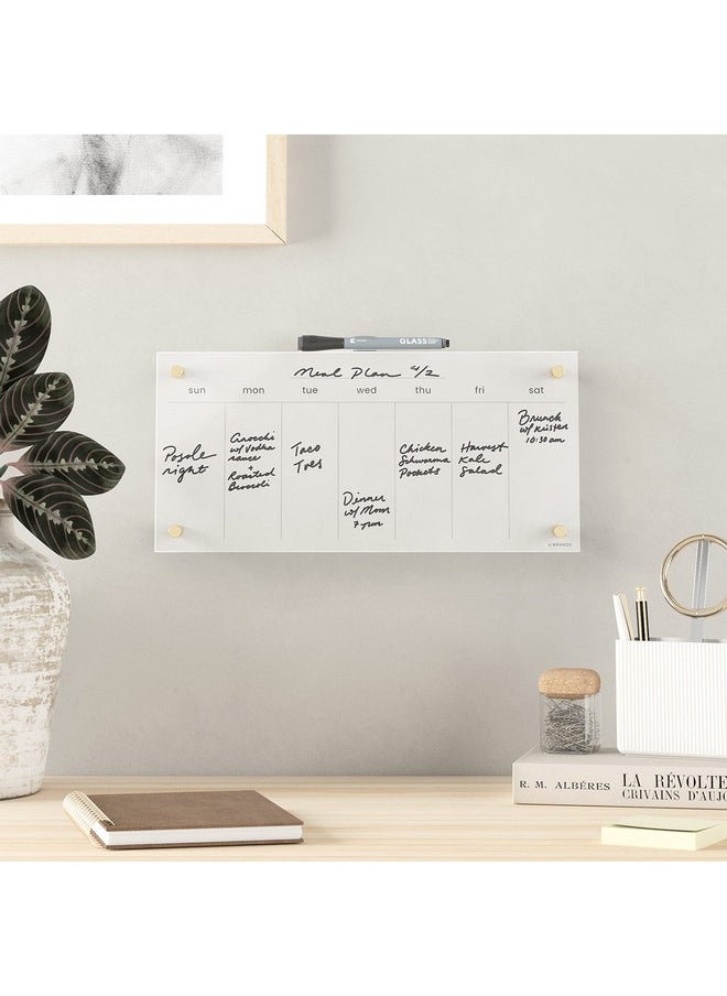 U Brands Acrylic Monthly Dry Erase Calendar, Clear With Gold Finish Hardware, 16” X 16”  - Image 5