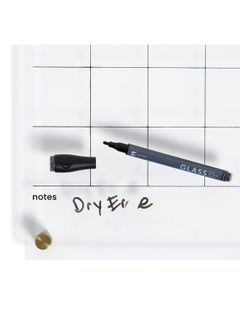 U Brands Acrylic Monthly Dry Erase Calendar, Clear With Gold Finish Hardware, 16” X 16”  - Image 2