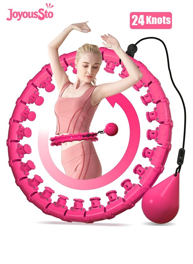 JoyousSto Smart Hula Hoop With Massager and without falling,Weighted Hula Infinity Fitness Hoop for Adult Weight Loss, 2 in 1 Smart Fitness Workout Hula Circle Hoops with 24 Detachable Knots - Image 1