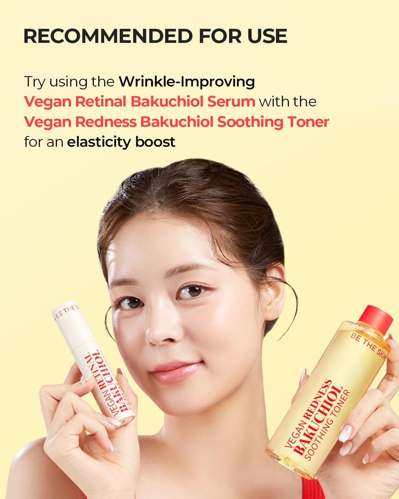 BE THE SKIN Vegan Retinal Bakuchiol Serum Anti Aging Face Serum for Lines Wrinkles Pores Gentle Skincare for Day Night Hypoallergenic Korean Skincare 068 oz - Image 5