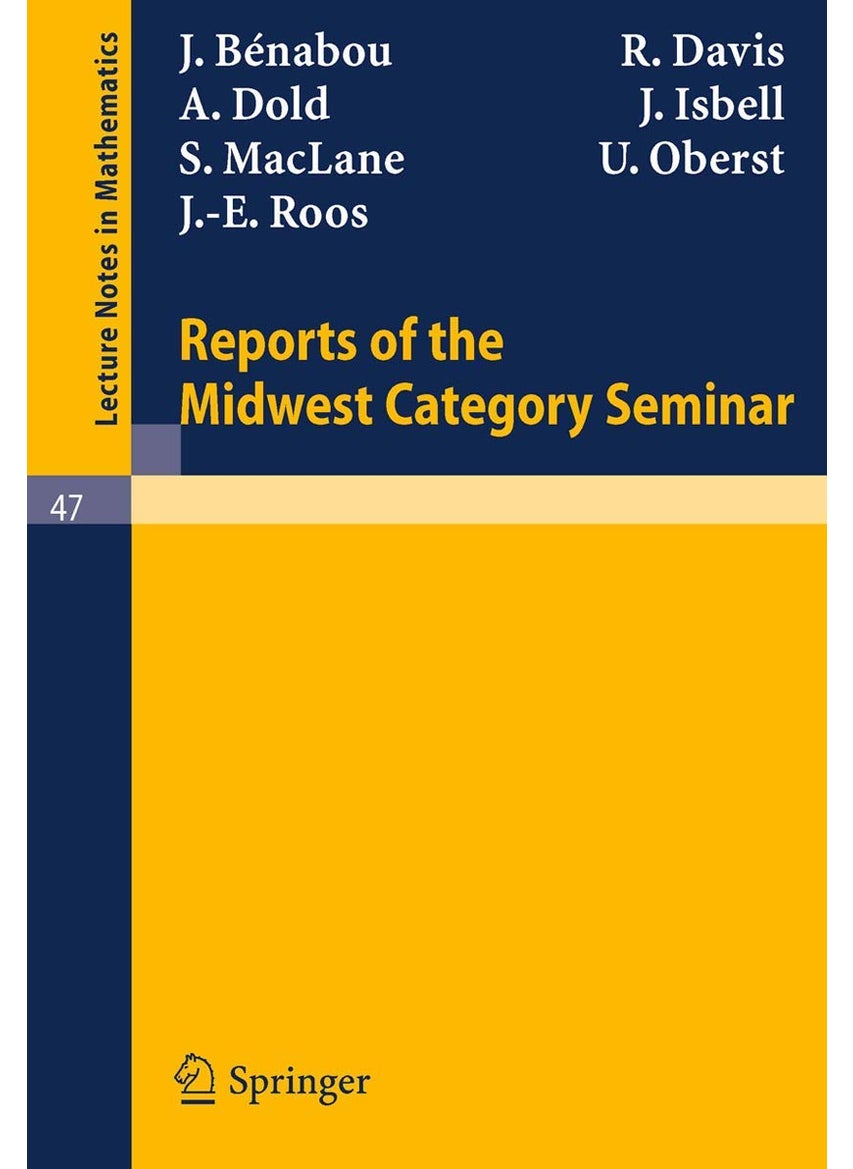 Reports of the Midwest Category Seminar I 