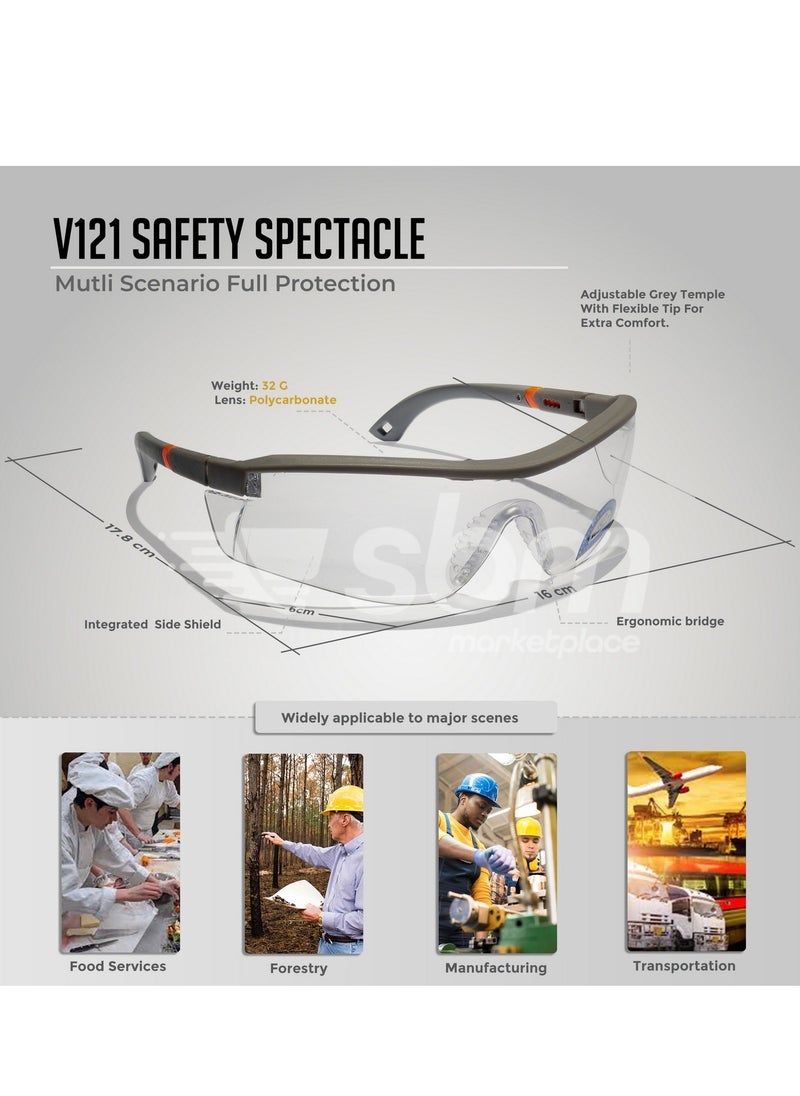 Vaultex V121 Anti Fog/Scratch Safety Spectacle, Clear  - Image 5