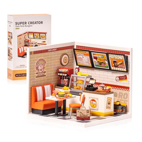 Wowood Super CreatorMini Blocks Model Building Set for Adults Miniature Plastic House Kit Super StoreBuilding Blocks Toys for Teens 812 DIY CraftsHobbies for TeensAdults Yum Yum Burgers - Image 1