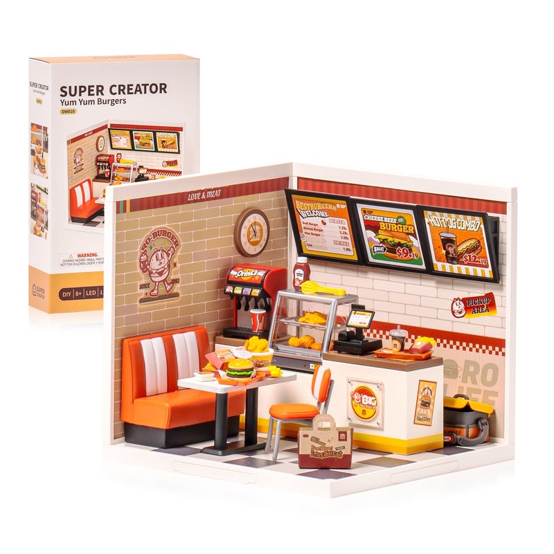 Wowood Super CreatorMini Blocks Model Building Set for Adults Miniature Plastic House Kit Super StoreBuilding Blocks Toys for Teens 812 DIY CraftsHobbies for TeensAdults Yum Yum Burgers - Image 3