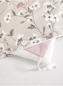Master Home Textile Cotton Floral Comforter Sets, Fits 200 x 200 cm Double Size Bed, 9 Pcs, 100% Cotton 200 Thread Count, With Removable Filling, Veronica Series  - Image 5