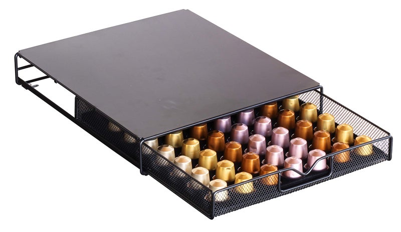 Deco Brothers DecoBrothers OriginalLine Pod Holder Mesh Drawer, 56 Nespresso Capsule Organizer, Black - Image 4