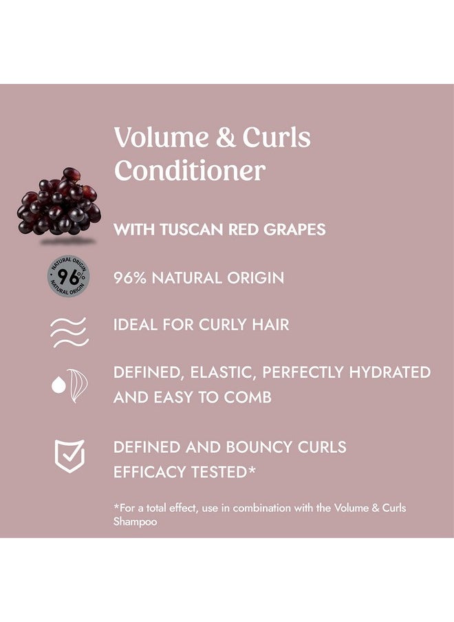 ITÍNERA - Itinera Volume & Curls Conditioner With Tuscan Red Grapes (12.51 Fl Oz) - For Defined And Bouncy Curls - Vegan Friendly - 96% Natural Origin Ingredients - Image 1