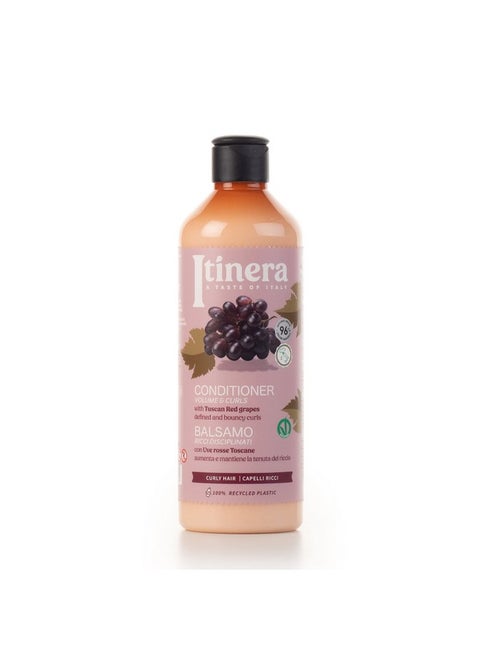 Itinera Volume & Curls Conditioner With Tuscan Red Grapes (12.51 Fl Oz) - For Defined And Bouncy Curls - Vegan Friendly - 96% Natural Origin Ingredients