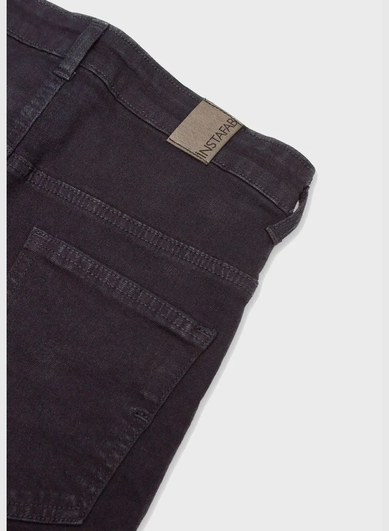 Instafab Jeans with Side Stripes