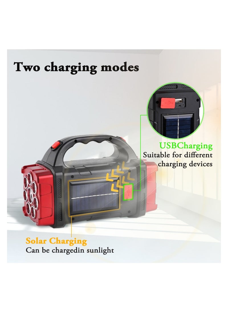 USB Charging Emergency Light Torch Multi Mode Emergency, Solar Lamp IP44 Waterproof Camping Light Also Power Bank HB1678