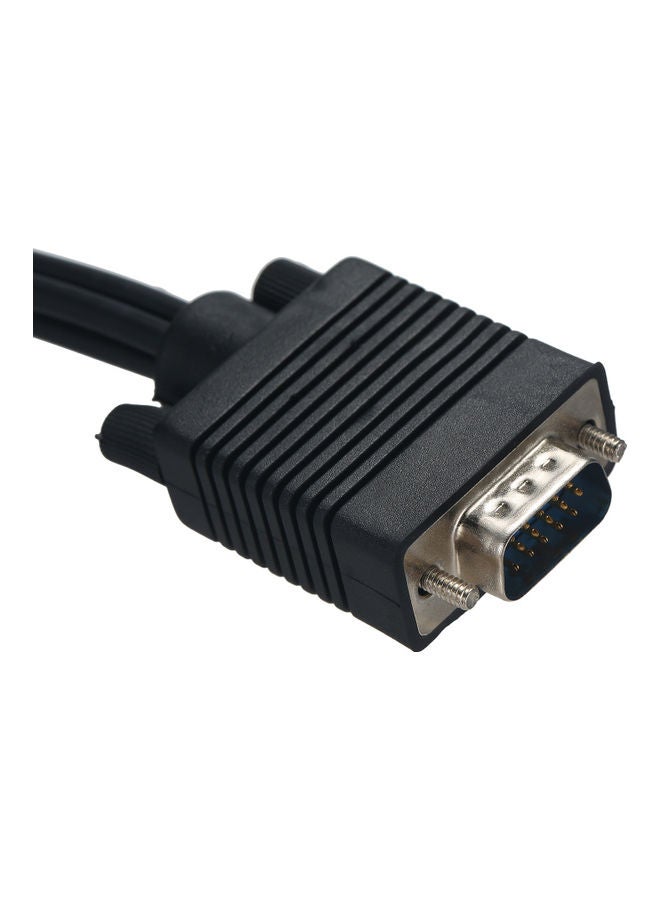 نيبمينينت كابل محوّل من VGA إلى S-Video 3 RCA TV AV أسود/ أحمر/ أبيض - Image 2