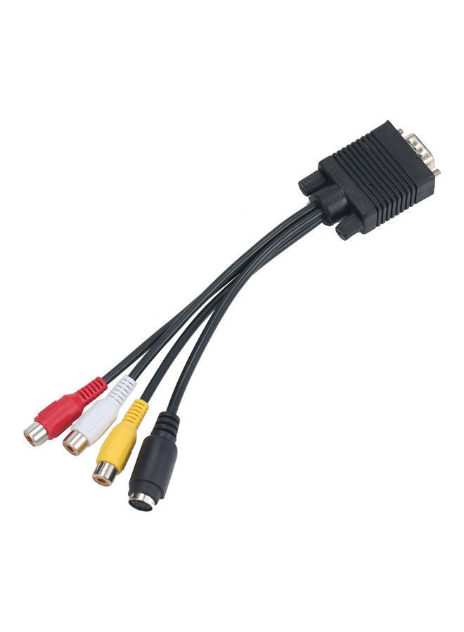 نيبمينينت كابل محوّل من VGA إلى S-Video 3 RCA TV AV أسود/ أحمر/ أبيض - Image 5