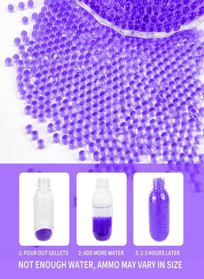COOLCOLD Gel Blaster Refill Ammo – 20,000 Rounds of 7-8mm Non-Toxic Water Beads for Toy Guns – Safe for Adults 15+ – Transparent Blue + Purple Bullets – Pack of 2 – Also Ideal as Home Decor Vase - Image 5