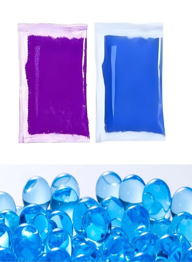 COOLCOLD Gel Blaster Refill Ammo – 20,000 Rounds of 7-8mm Non-Toxic Water Beads for Toy Guns – Safe for Adults 15+ – Transparent Blue + Purple Bullets – Pack of 2 – Also Ideal as Home Decor Vase - Image 1