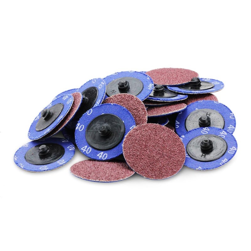 BHA Aluminum Oxide Quick Change Sanding Discs, 2", 40 Grit - 25 Pack - Image 1