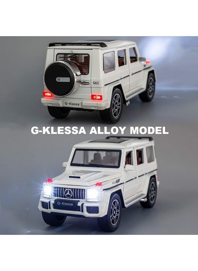 LONGMIRE Metal Pull Back Diecast Car Pull Back Car Model with Sound Light Boys Gifts Toys for Kids Pack of 1, Multicolor (Benz AMG G63) - Image 5