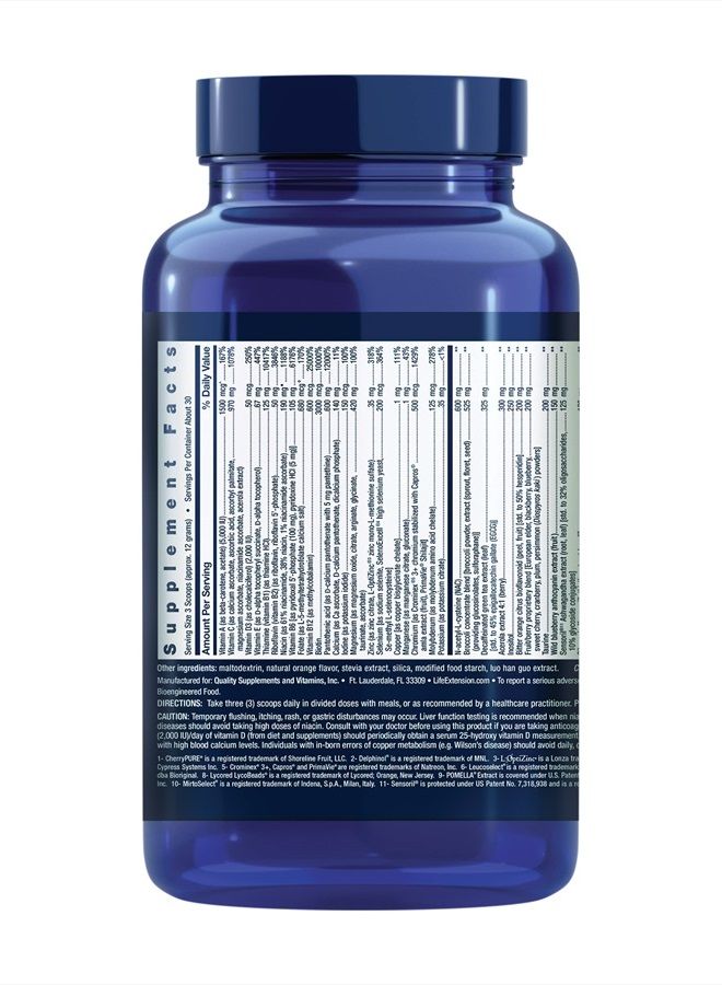 Life Extension Mix Powder - High-Potency Vitamin, Mineral, Fruit & Vegetable Supplement - Complete Daily Veggies Blend For Whole Body Health & Immunity Support - Gluten Free - 12.70 oz ( 30 Servings )  - Image 2