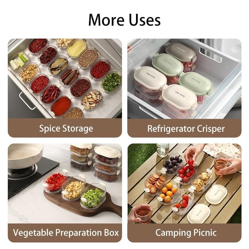 DME SALES Storage Box Airtight containers Fridge StorageKitchen Jars with Lids Leak Proof And Food Freshkeeping Box Fruit Snack And Spice 2000ml Multicolor PACK OF 14layer - Image 3
