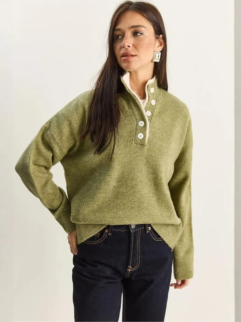 بيانكو لوتشي LUCCI Buttoned Sweater
