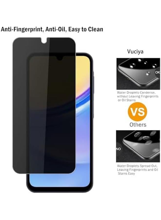 إيروريكس مجموعة من 2 واقي شاشة الخصوصية لهاتف Samsung Galaxy A15 مضاد للتجسس من الزجاج المقوى بصلابة 9H وتغطية كاملة ومضاد للخدش وشفاف عالي الدقة لهاتف Samsung Galaxy A15 - Image 4