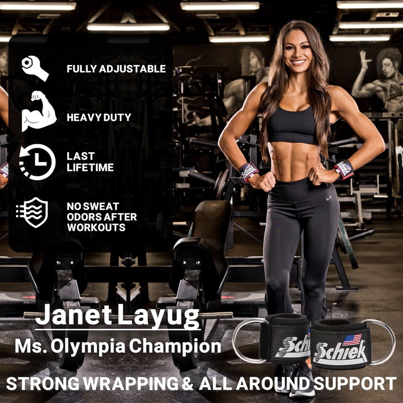 Schiek Sports Model 1700 Neoprene Ankle Straps - Durable and Comfortable Fitness Accessories - Image 4