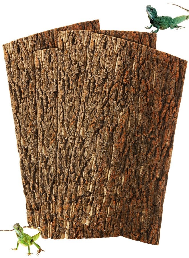 STARVAST 4PCS Cork Terrarium Background 15.7x11.8in Reptile Tank Background Board Habitat Decoration, Natural Cork Large Bark Climbing Mat for Gecko Lizard Tortoise Chameleon - Image 1