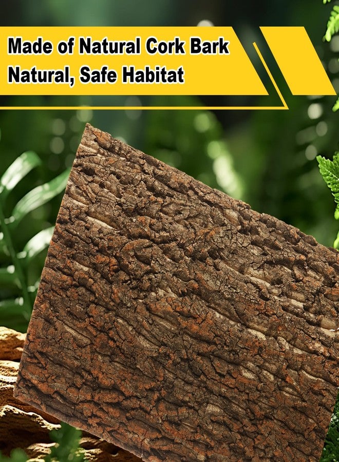 STARVAST 4PCS Cork Terrarium Background 15.7x11.8in Reptile Tank Background Board Habitat Decoration, Natural Cork Large Bark Climbing Mat for Gecko Lizard Tortoise Chameleon - Image 3